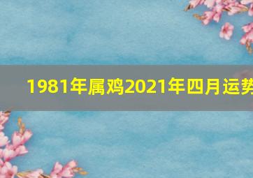 1981年属鸡2021年四月运势