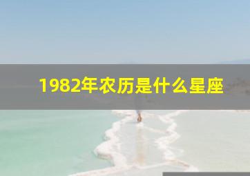 1982年农历是什么星座