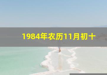 1984年农历11月初十