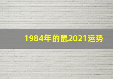 1984年的鼠2021运势