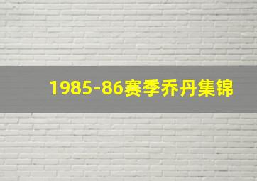 1985-86赛季乔丹集锦