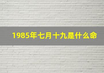 1985年七月十九是什么命