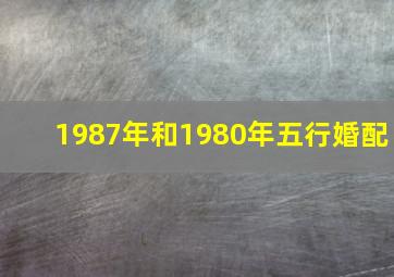 1987年和1980年五行婚配