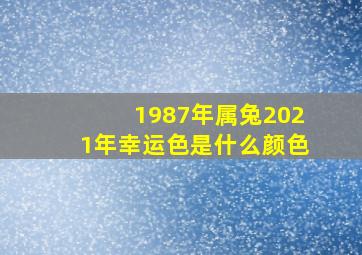 1987年属兔2021年幸运色是什么颜色