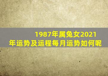 1987年属兔女2021年运势及运程每月运势如何呢