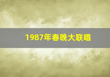 1987年春晚大联唱