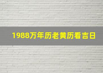 1988万年历老黄历看吉日