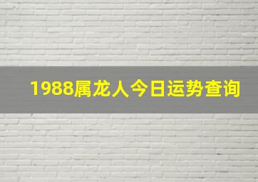 1988属龙人今日运势查询