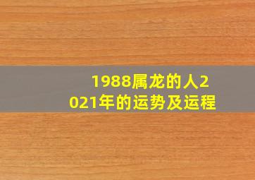 1988属龙的人2021年的运势及运程