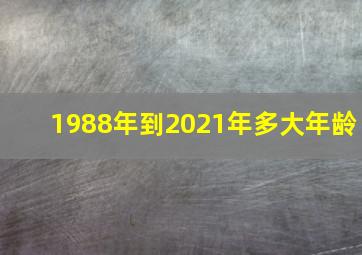 1988年到2021年多大年龄