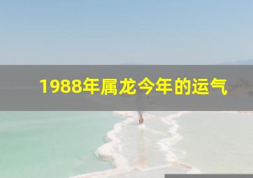 1988年属龙今年的运气