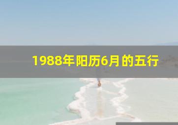 1988年阳历6月的五行