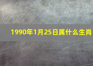 1990年1月25日属什么生肖