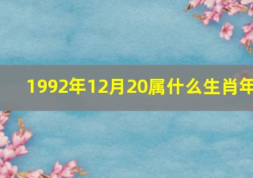 1992年12月20属什么生肖年