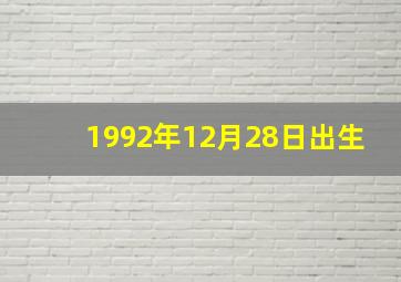 1992年12月28日出生