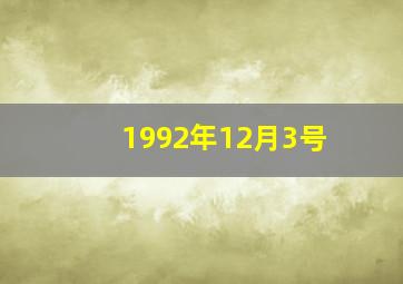 1992年12月3号