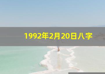 1992年2月20日八字