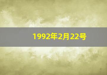 1992年2月22号