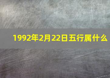 1992年2月22日五行属什么