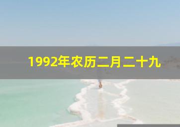 1992年农历二月二十九