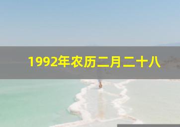 1992年农历二月二十八