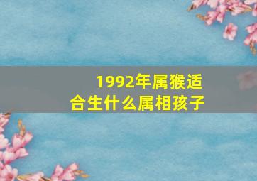 1992年属猴适合生什么属相孩子