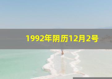 1992年阴历12月2号