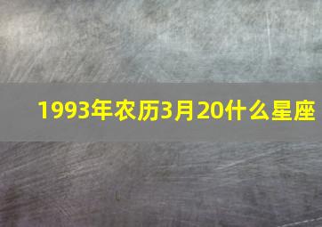 1993年农历3月20什么星座