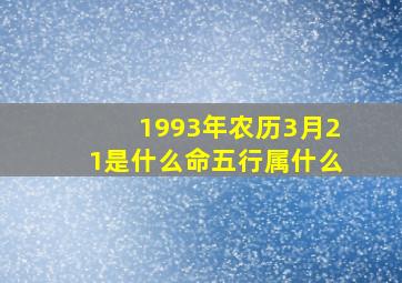 1993年农历3月21是什么命五行属什么