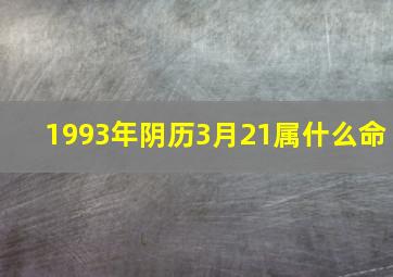 1993年阴历3月21属什么命