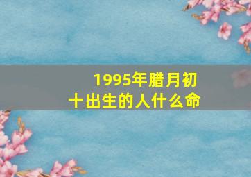 1995年腊月初十出生的人什么命