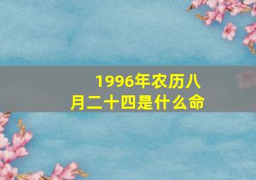 1996年农历八月二十四是什么命