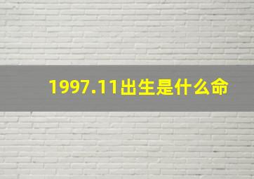 1997.11出生是什么命