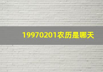 19970201农历是哪天