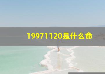 19971120是什么命