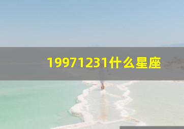 19971231什么星座