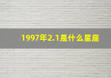 1997年2.1是什么星座