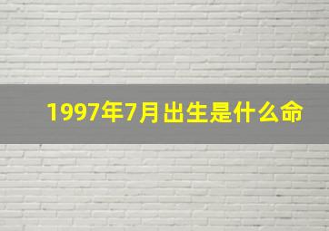 1997年7月出生是什么命