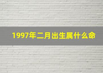 1997年二月出生属什么命