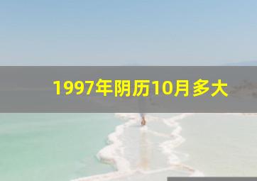 1997年阴历10月多大