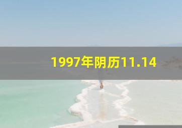 1997年阴历11.14