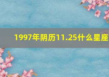 1997年阴历11.25什么星座