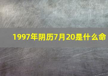 1997年阴历7月20是什么命