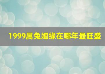 1999属兔姻缘在哪年最旺盛