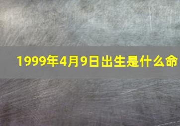 1999年4月9日出生是什么命