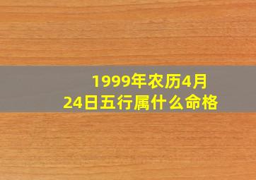 1999年农历4月24日五行属什么命格