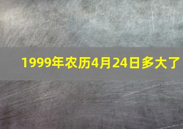 1999年农历4月24日多大了