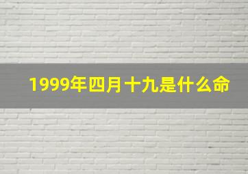 1999年四月十九是什么命