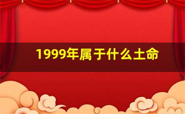 1999年属于什么土命