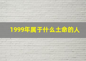 1999年属于什么土命的人